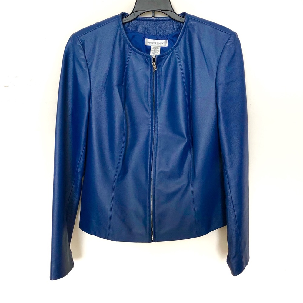 Royal Blue Genuine Leather Jacket